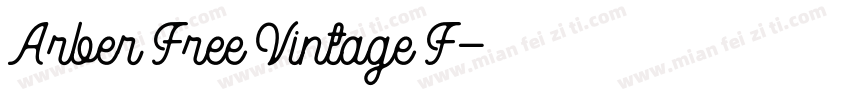 Arber Free Vintage F字体转换